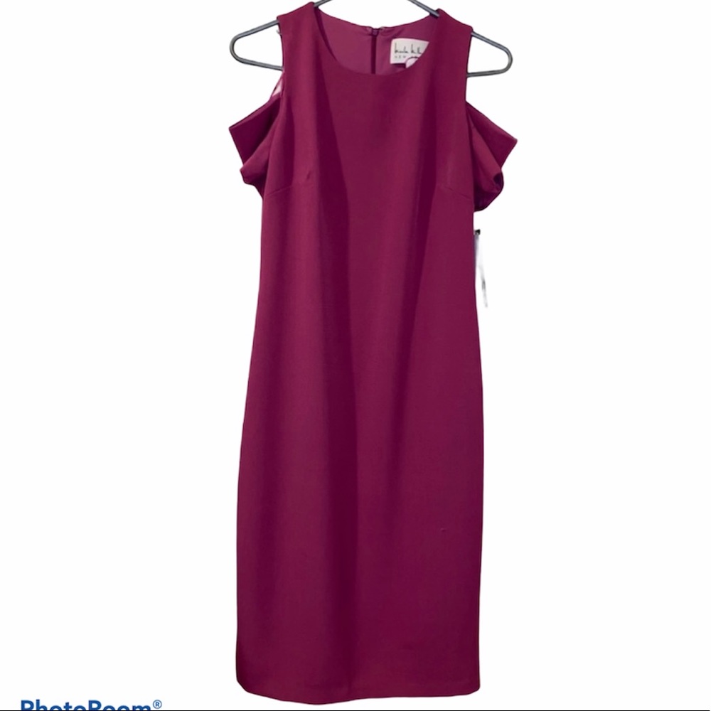 Nicole Miller cold shoulder dress